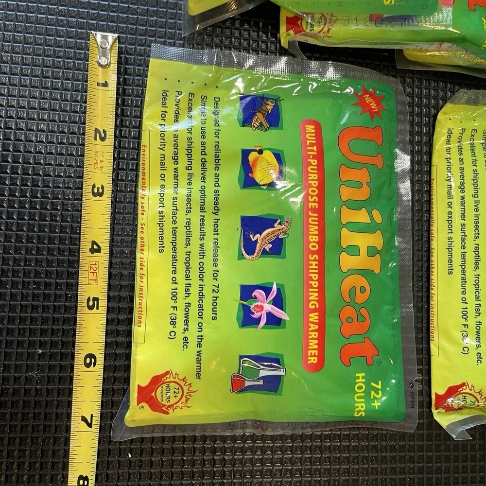 UniHeat 72 Hour Multi Purpose Jumbo Shipping Warmer Heat Pack Lot Of 10